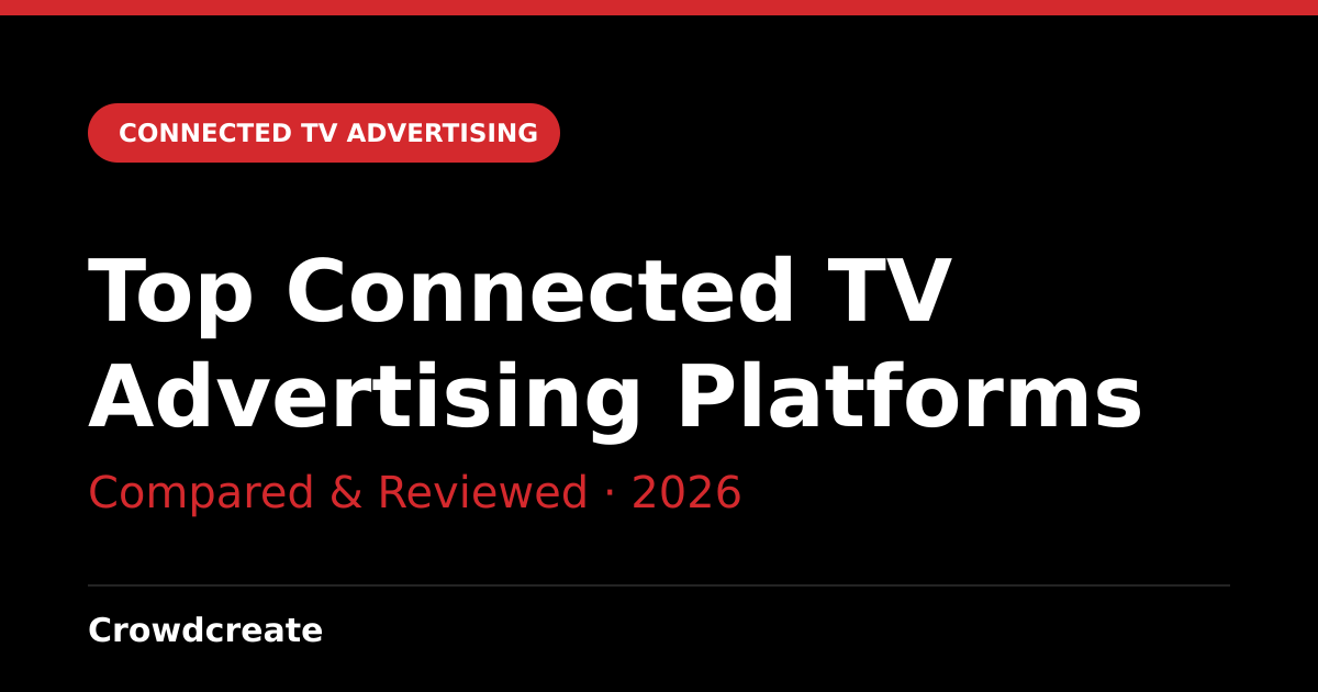 Top Connected TV Advertising Platforms in 2026 (Compared & Reviewed)