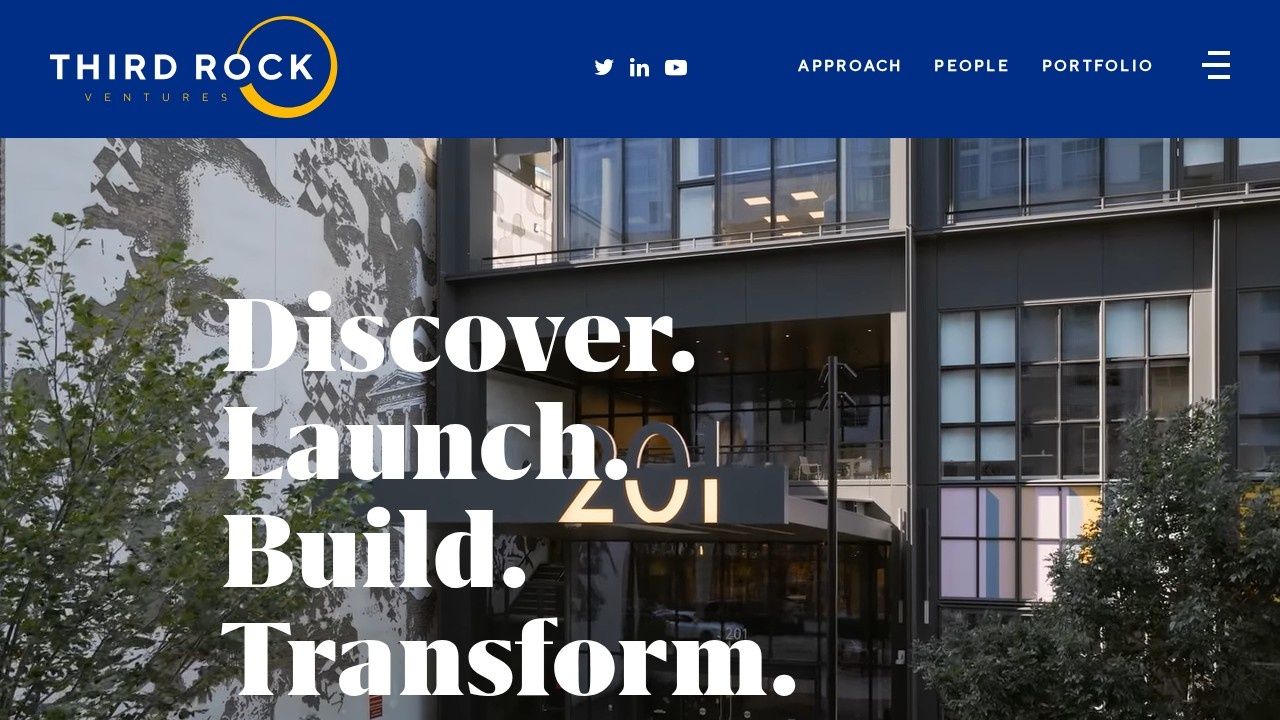 Third Rock Ventures healthcare investment firm website