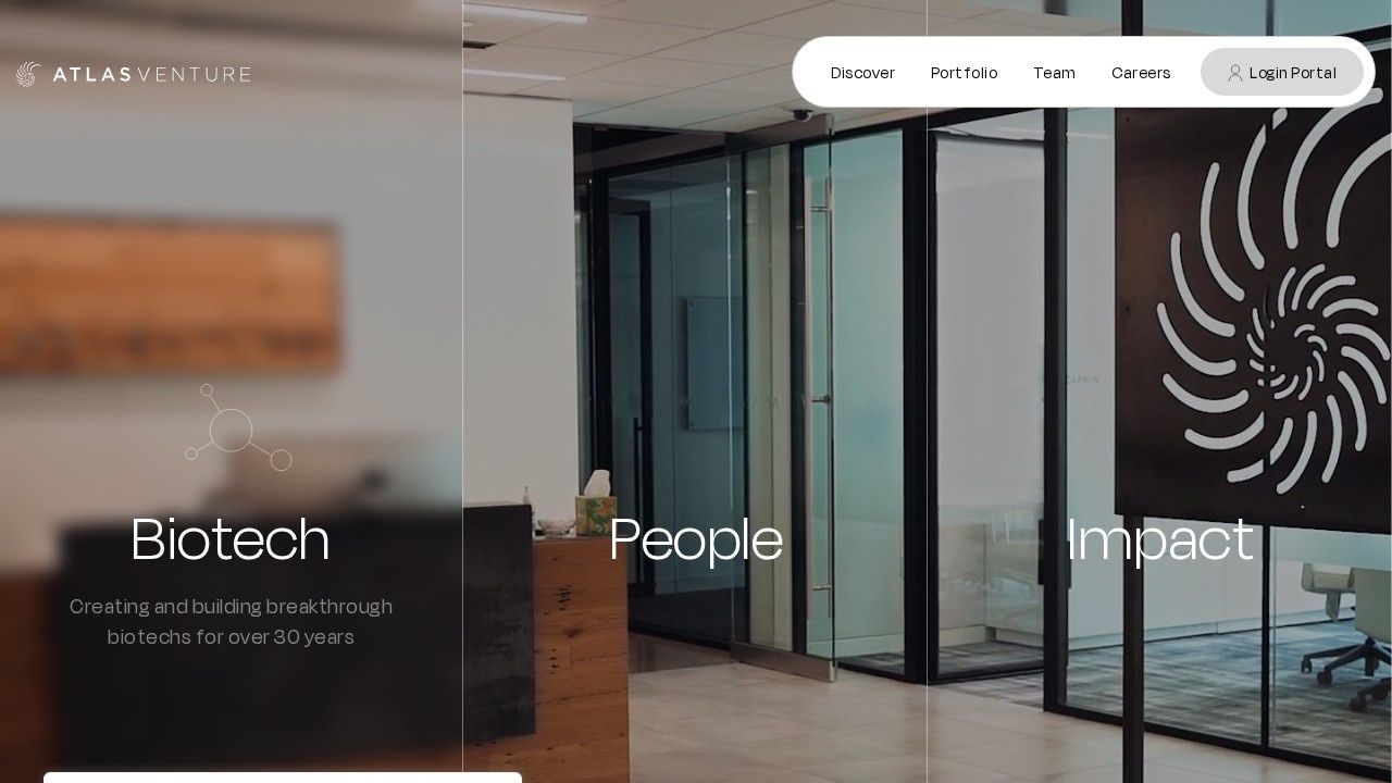 Atlas Venture seed-stage biotech investment firm website