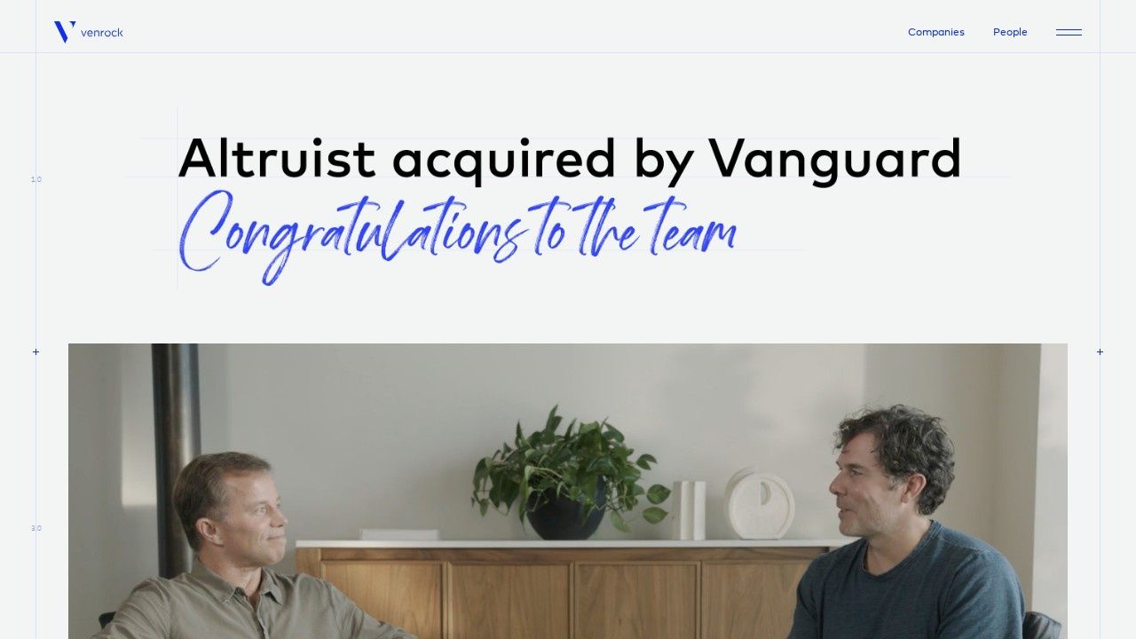 Venrock healthcare and technology investment firm website