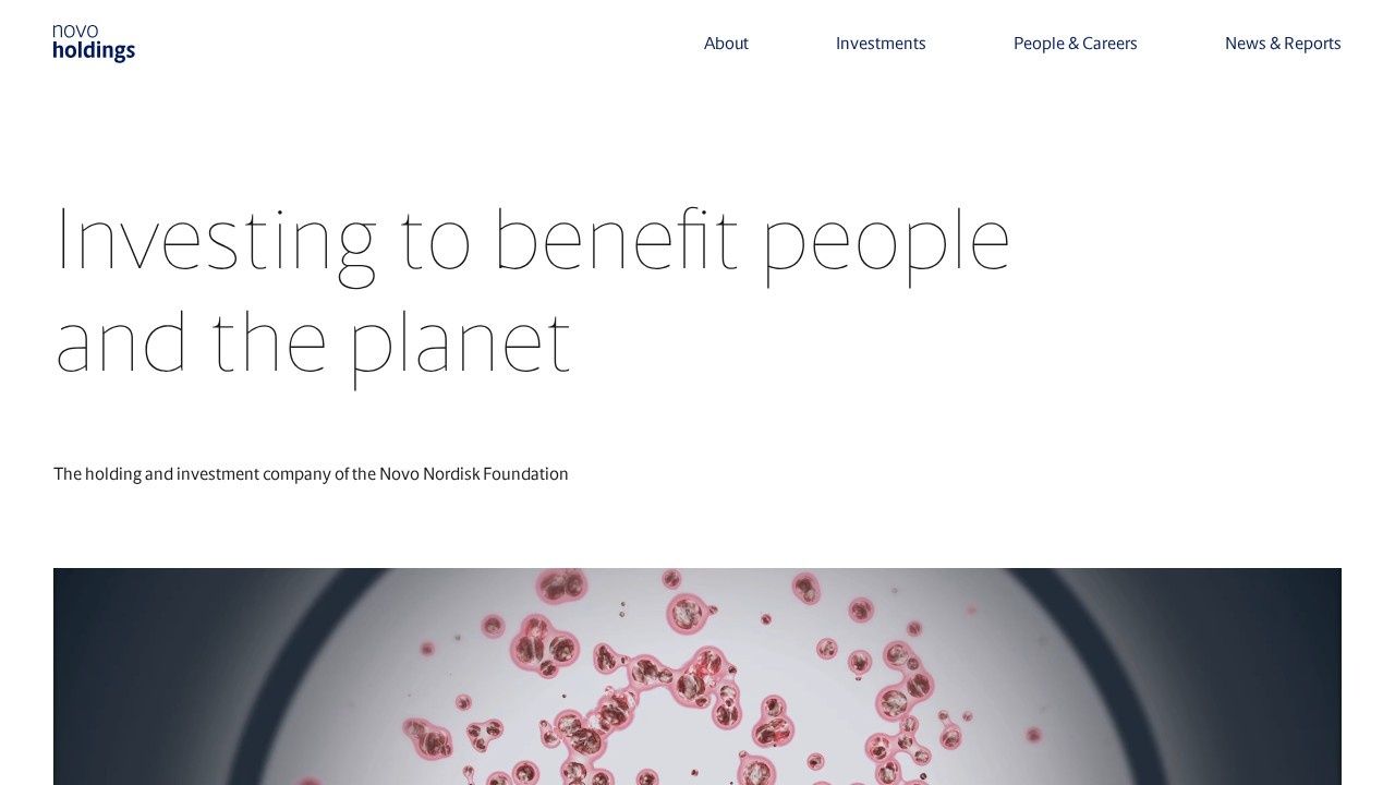 Novo Holdings life sciences investment company website