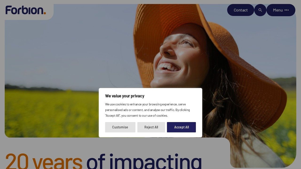 Forbion European life sciences venture firm website