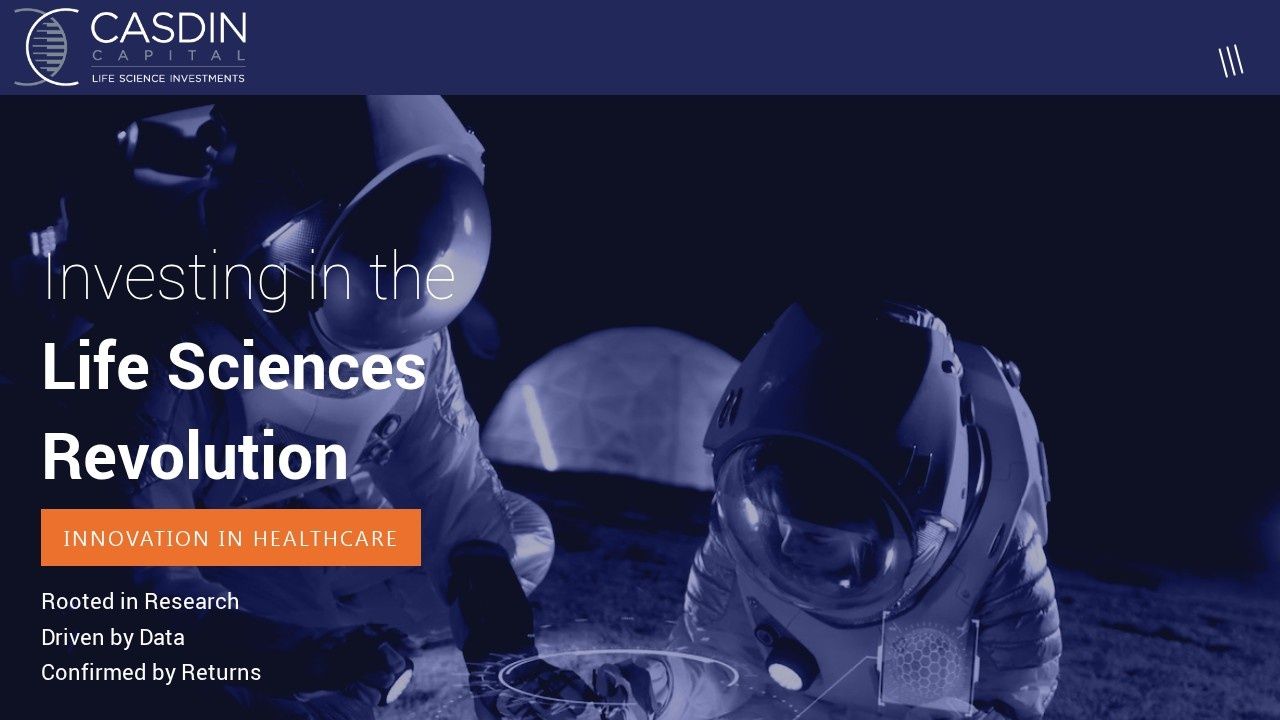 Casdin Capital life sciences investment firm website