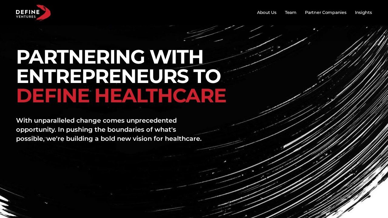 Define Ventures digital health investment firm website