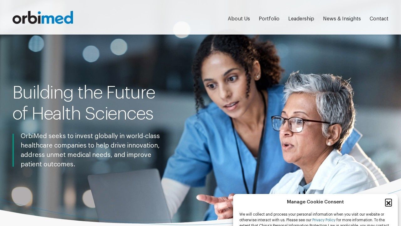 OrbiMed healthcare investment firm website